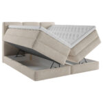 BOXSPRINGBED 180 cm x 200 cm, crème textiel thumbnail 2