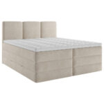 BOXSPRINGBED 180 cm x 200 cm, crème textiel thumbnail 6