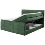 BOXSPRING BED 180 cm x 200 cm, textiel, houtmateriaal olijfgroen thumbnail 4