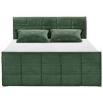 BOXSPRING BED 180 cm x 200 cm, textiel, houtmateriaal olijfgroen thumbnail 5