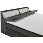 BOXSPRINGBED 200 cm x 240 cm, textiel, materiaal hout grijs thumbnail 5