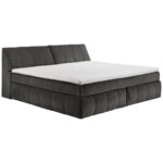 BOXSPRINGBED 200 cm x 240 cm, textiel, materiaal hout grijs thumbnail 6