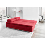 BOXSPRINGBANK, donkerrood textiel thumbnail 2