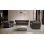 CHESTERFIELD ARMSTOEL, grijze textiel thumbnail 2
