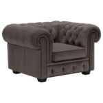 CHESTERFIELD ARMSTOEL, grijze textiel thumbnail 4