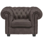 CHESTERFIELD ARMSTOEL, grijze textiel thumbnail 5