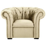CHESTERFIELD FAMSTOEL, wit textiel thumbnail 2