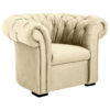 CHESTERFIELD FAMSTOEL, wit textiel