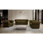 CHESTERFIELD BANK, kaki textiel thumbnail 2