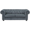 CHESTERFIELD BANK, grijsblauw textiel