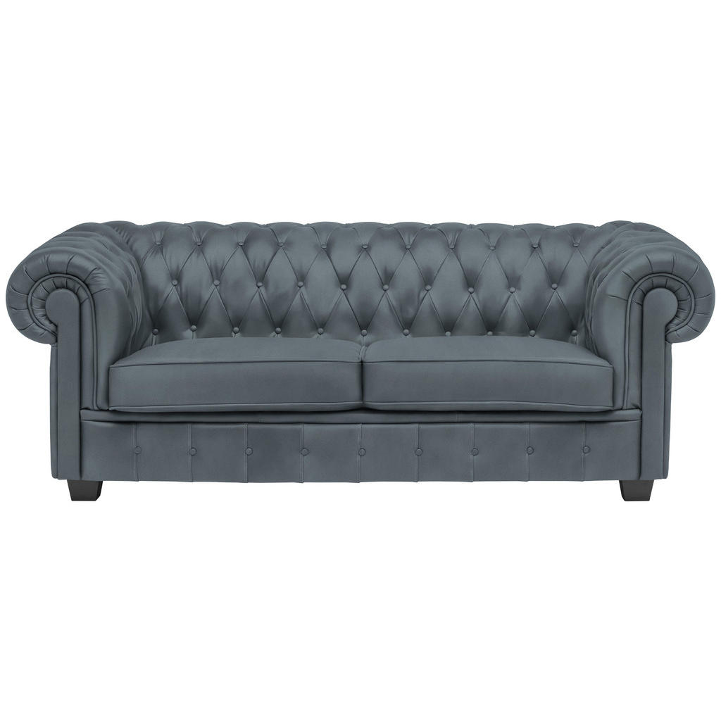 CHESTERFIELD BANK, grijsblauw textiel