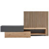 DAILY SHELF, grijs, ambachtelijk eiken