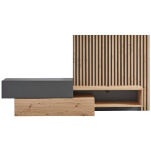 DAILY SHELF, grijs, ambachtelijk eiken