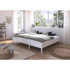 FAMILIEBED 240 cm x 200 cm, houtmateriaal wit