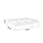 FAMILIEBED 240 cm x 200 cm, houtmateriaal wit thumbnail 6