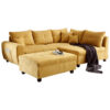 ECKSOFA incl. Hocker, microvelours geel