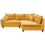 ECKSOFA incl. Hocker, microvelours geel thumbnail 4