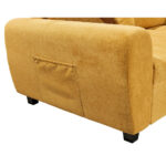 ECKSOFA incl. Hocker, microvelours geel thumbnail 6