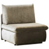Fauteuil met bed, kleur cappuccino textiel