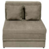 Fauteuil met leer, wit textiel