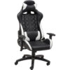 GAMING STOEL metaal, kunststof, textiel zwart, wit