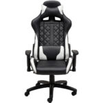 GAMING STOEL metaal, kunststof, textiel zwart, wit thumbnail 5