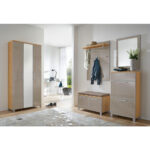 GARDEROBEBANK bruingrijs, eikenkleur thumbnail 3