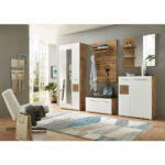 GARDEROBEBANK wit, eikenkleur thumbnail 5