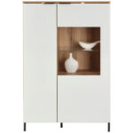 Dressoir Austin 90 cm, wit, eikenkleur thumbnail 1