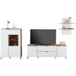 Dressoir Austin 90 cm, wit, eikenkleur thumbnail 3