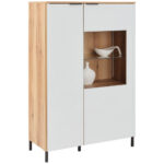 Dressoir Austin 90 cm, wit, eikenkleur thumbnail 4