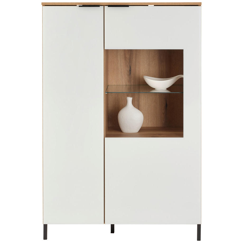 Dressoir Austin 90 cm, wit, eikenkleur