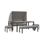 EETKAMERSET stof aluminium thumbnail 2