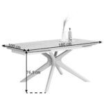 EETTAFEL, gefineerd, massief verouderd hout, eikenkleurig eiken thumbnail 2