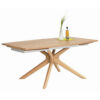EETTAFEL, gefineerd, massief verouderd hout, eikenkleurig eiken