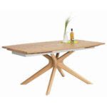 EETTAFEL, gefineerd, massief verouderd hout, eikenkleurig eiken thumbnail 1