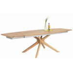 EETTAFEL, gefineerd, massief verouderd hout, eikenkleurig eiken thumbnail 6