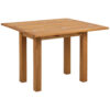EETTAFEL, gefineerd, deels massief eiken, eikenkleur