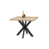 EETTAFEL, massief zwart eiken, eikenkleur