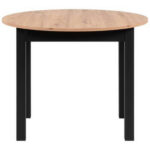 EETTAFEL, zwart, ambachtelijk eiken thumbnail 3