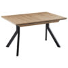 EETTAFEL, zwart, ambachtelijk eiken