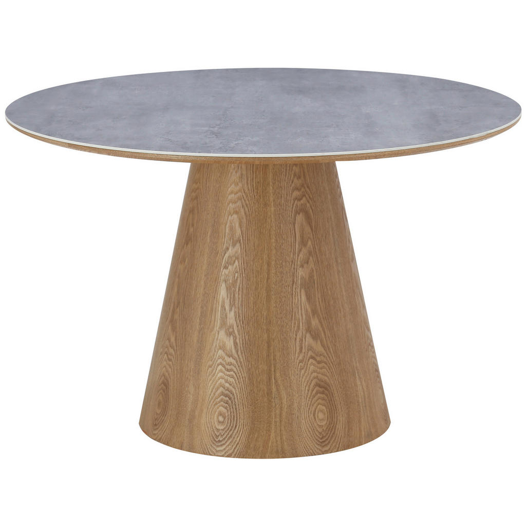 EETTAFEL, grijs gefineerd eiken, eikenkleur