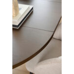 EETTAFEL, donkerbruin gefineerd eiken thumbnail 4