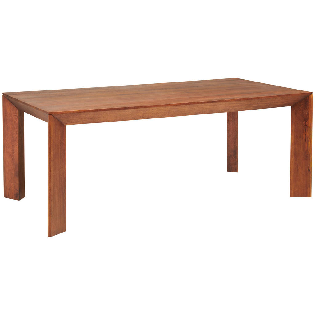 EETTAFEL, massief mangohout donkerbruin