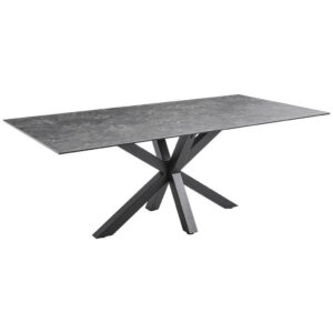 EETTAFEL, zwart, donkergrijs