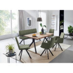 BANK, metaal, textiel groen, zwart thumbnail 2
