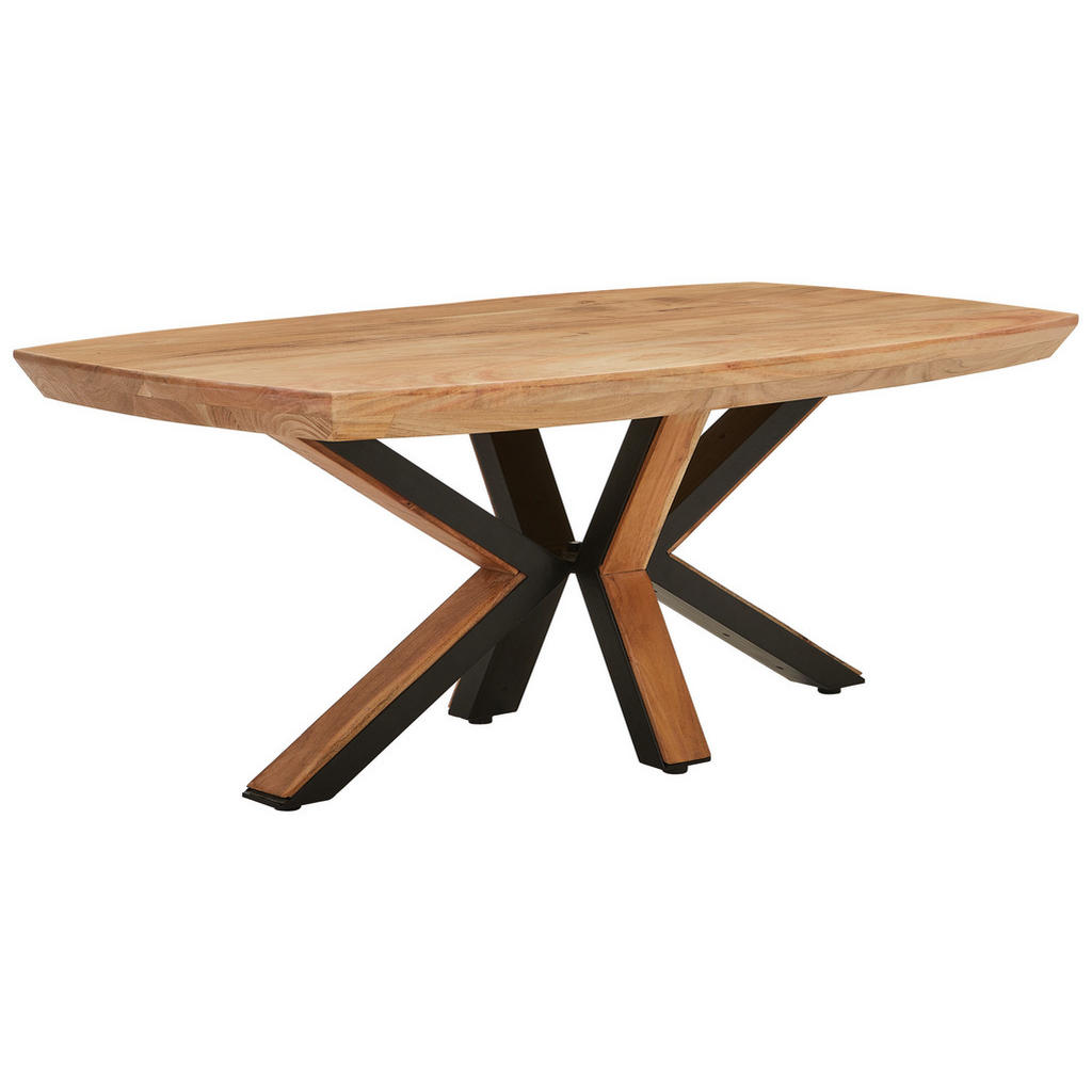 CLUBTAFEL, zwart, acaciakleur