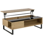 CLUBTAFEL, 110/60/35 cm zwart, eikenkleur thumbnail 2
