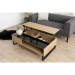 CLUBTAFEL, 110/60/35 cm zwart, eikenkleur thumbnail 3