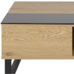 CLUBTAFEL, 110/60/35 cm zwart, eikenkleur thumbnail 6